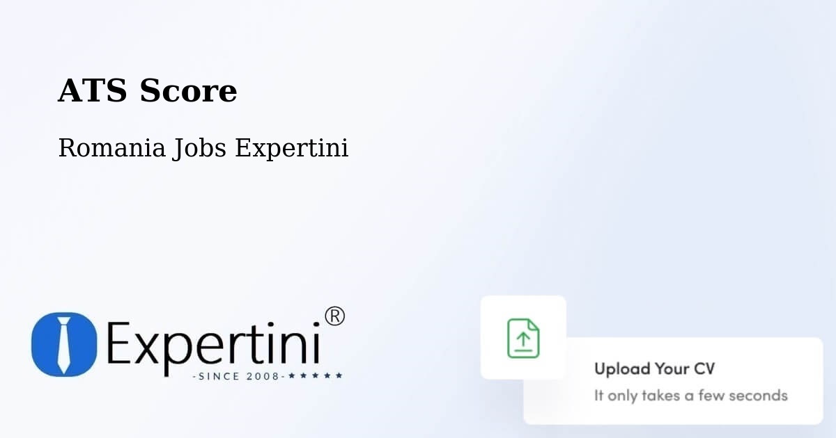 Resume ATS Score & Job Description Match Tool – Comuna Plugari - Romania Jobs Expertini